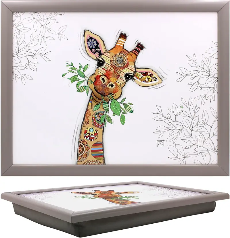 Gina The Giraffe Lap Tray – Padded Beanbag Base For Comfortable Laptop Or Meal Use 1