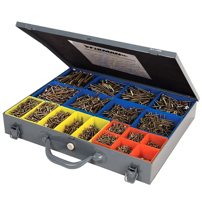 Goldstar 3400-Piece Countersunk Wood Screw Assortment – Pzd Pozidriv Screws With Storage Case 1