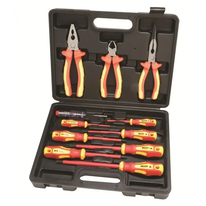 Hilka 11-Piece Vde-Certified Insulated Tool Set – Screwdrivers & Pliers (34688011) 1