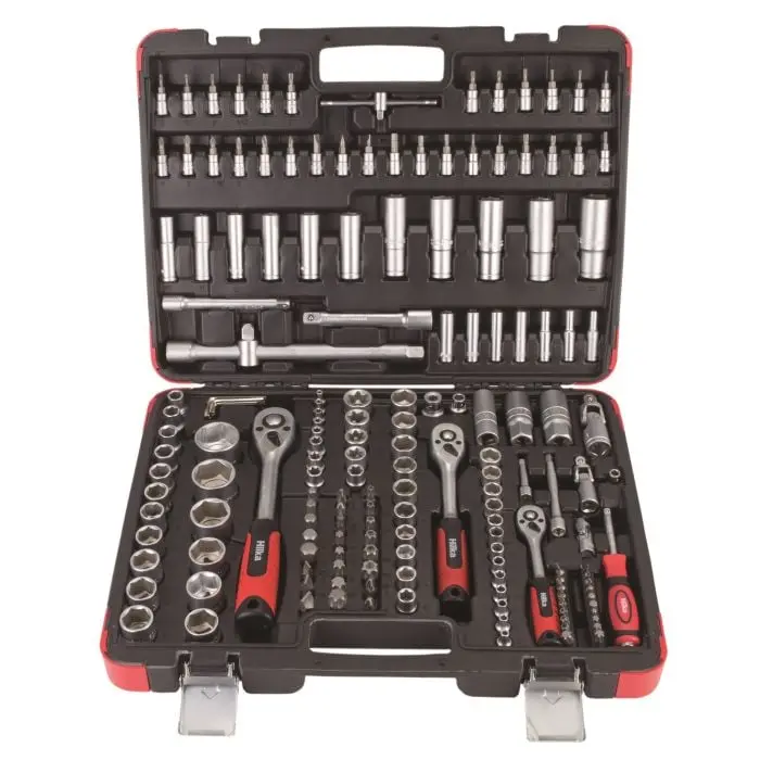 Hilka 171-Piece Multi-Drive Socket Set – Includes 1/4", 3/8", And 1/2" Drive Sizes, Model 01110171 1
