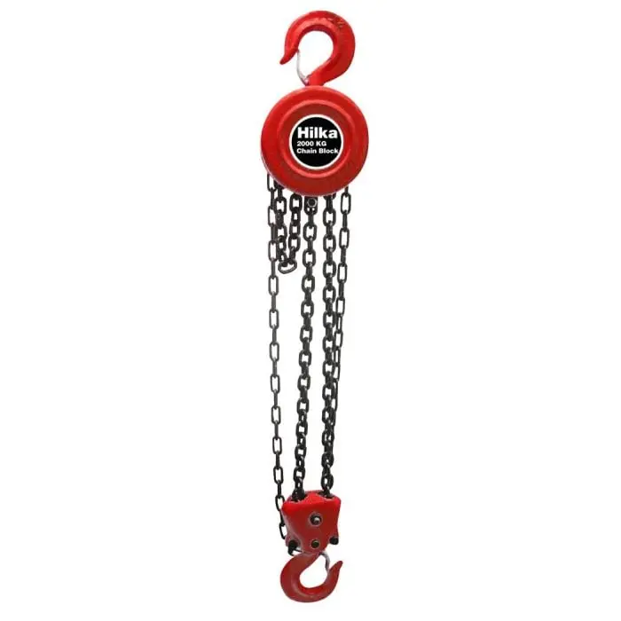 Hilka 2000 Kg Capacity Chain Block Hoist – Industrial Manual Lifting Tool, Model 84992000 1