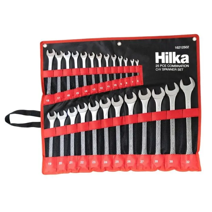 Hilka 25-Piece Metric Combination Spanner Set With Carry Pouch – 16212502 1