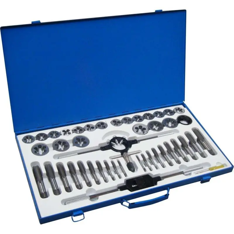 Hilka 45-Piece Tungsten Steel Tap And Die Set – Precision Threading Kit, Model 48404500 1