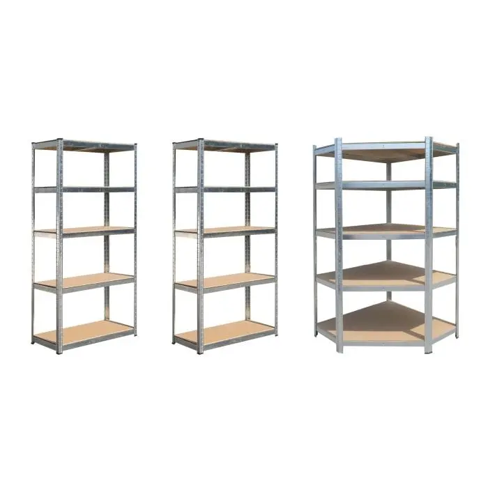 Hilka Boltless Corner Shelving – 5-Tier, 175Kg Per Unit, Shgc8175X3 (Three Units) 1