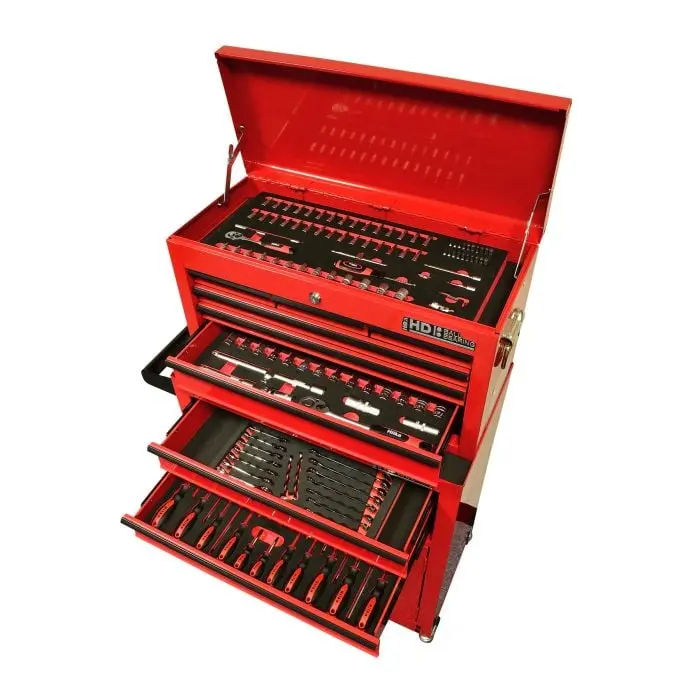Hilka Tke152 152-Piece Eva-Foam Organized Tool Set – 8-Drawer Chest & Trolley Bundle 1