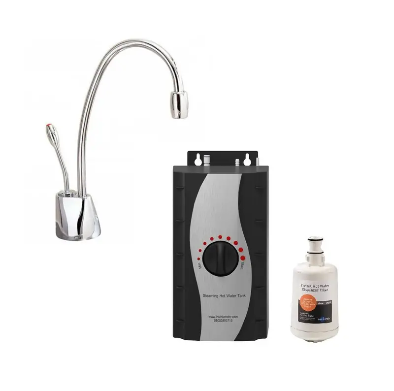 Insinkerator Instant Boiling Water System With Chrome Tap, Tank, And Filter 1