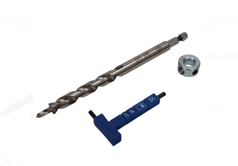 Kreg Easy-Set Drill Bit With Depth Stop Collar & Hex Gauge – Kpha308 1