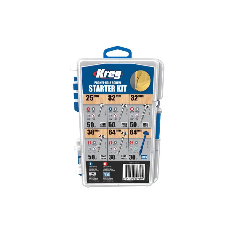 Kreg Pocket-Hole Screw Starter Kit – Sk04 (Beginner-Friendly Assembly Set) 1