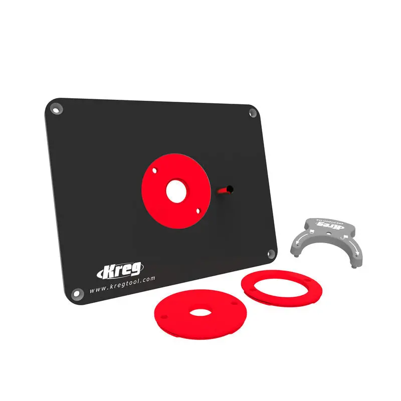 Kreg Precision Router Table Insert Plate With Level-Loc Rings – Prs4034 (Predrilled For Triton Routers) 1