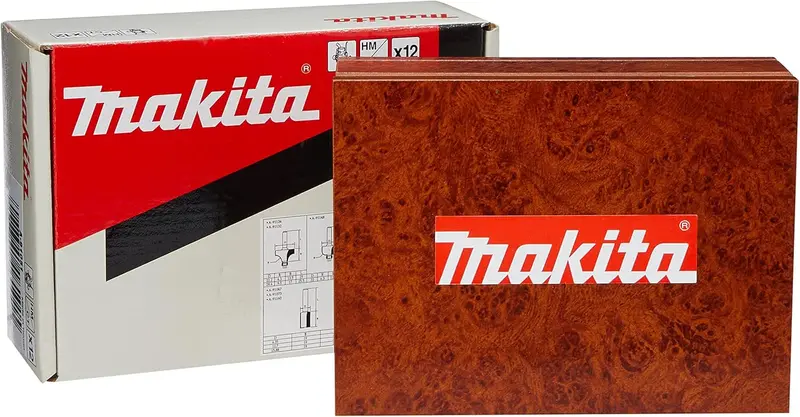 Makita 12-Piece Multi-Colour Router Bit Set – 1/4-Inch Shank Assortment 1