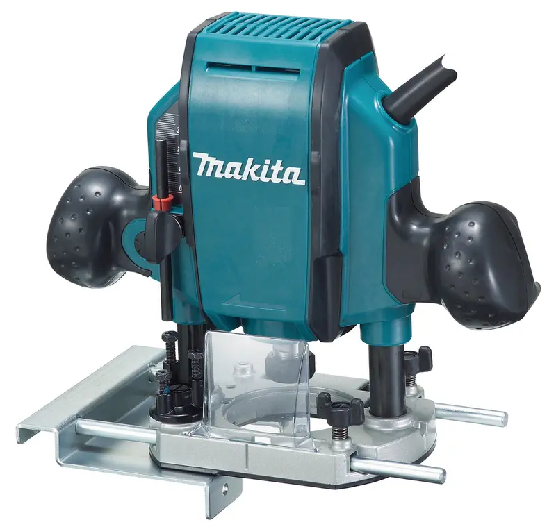 Makita Rp0900X/2 Heavy-Duty Plunge Router – Dual Collet (1/4" & 3/8"), 240V, Supplied In Carry Case 1
