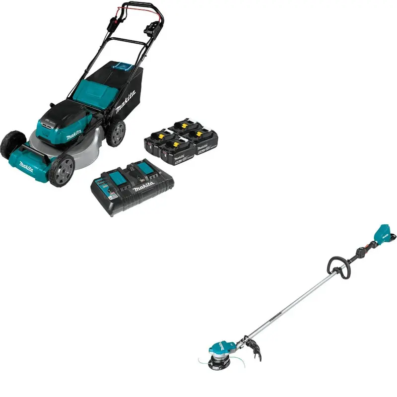 Makita Xml06Pt1 18-Inch Lawn Mower Kit With Xru15Z Trimmer 1