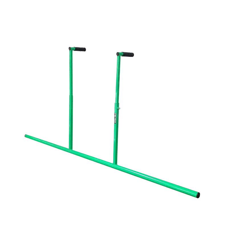 Metex Flowing Concrete Green Steel Dapple Bar – 2M Twin-Handle Finishing Tool 1