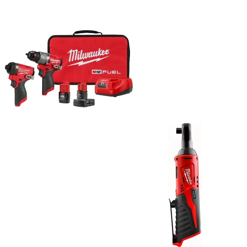 Milwaukee 3497-22 M12 Fuel Two-Tool Set With 3/8" Cordless Ratchet 1