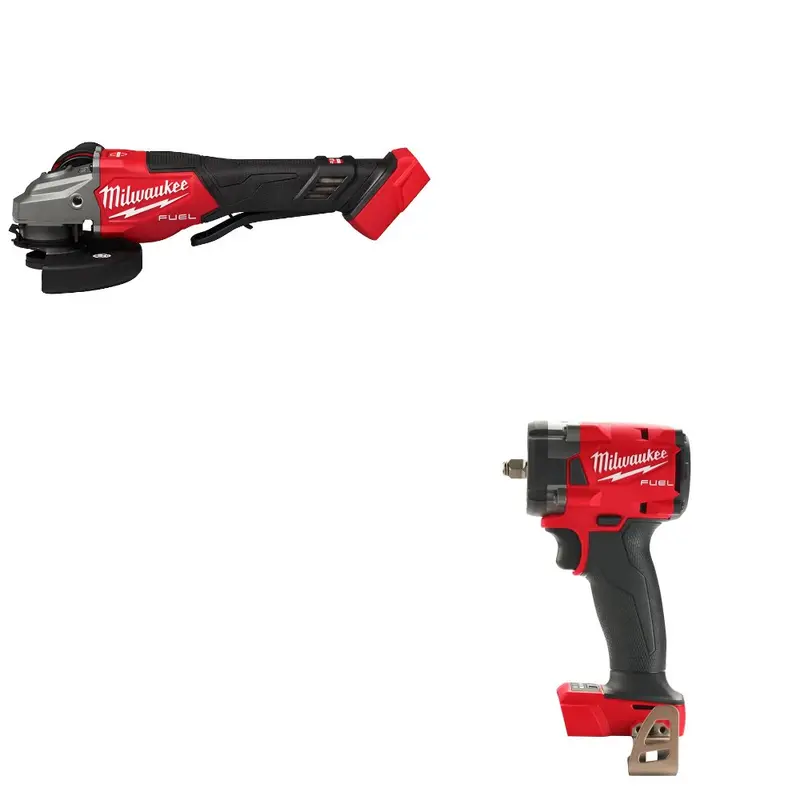 Milwaukee 3670-22 Braking Angle Grinder Kit With Bonus 2854-20 Impact Wrench 1