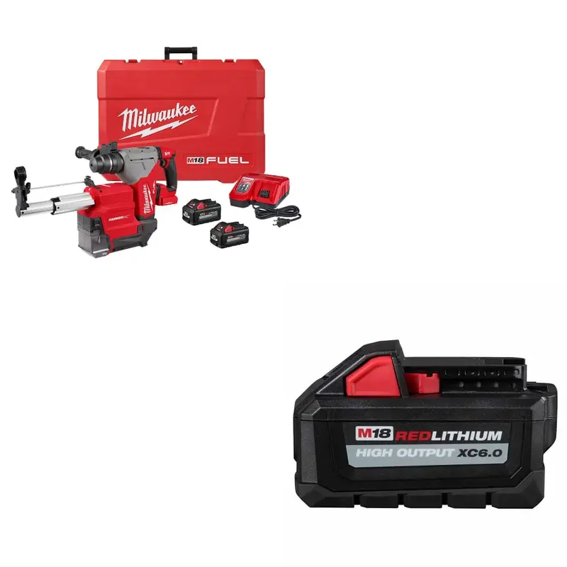 Milwaukee M18 Fuel 2915-22De Rotary Hammer Kit With Free 48-11-1865 Xc5.0 Battery 1