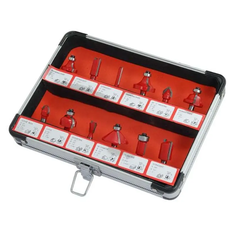 Neilsen Ct0504 12-Piece Router Bit Set – 1/4-Inch Shank 1