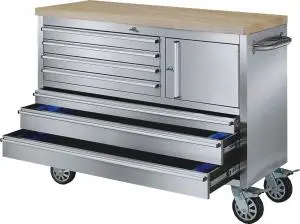 Neilsen Ct1996 Stainless Steel Rolling Workbench – 48-Inch Heavy-Duty Model 1