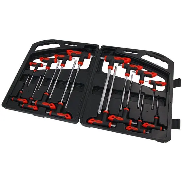 Neilsen Ct2221 16-Piece T-Handle Ball-End Hex And Torx Driver Set 1