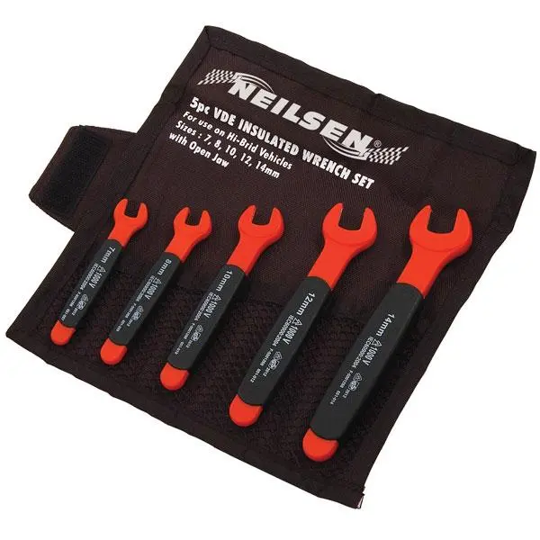 Neilsen Ct3945 5-Piece Vde-Certified Insulated Open-End Wrench Set 1