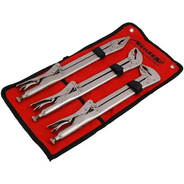 Neilsen Ct4181 3-Piece Heavy-Duty Locking Pliers Set – 15" With Dual-Angle (45° & 90°) Jaws 1