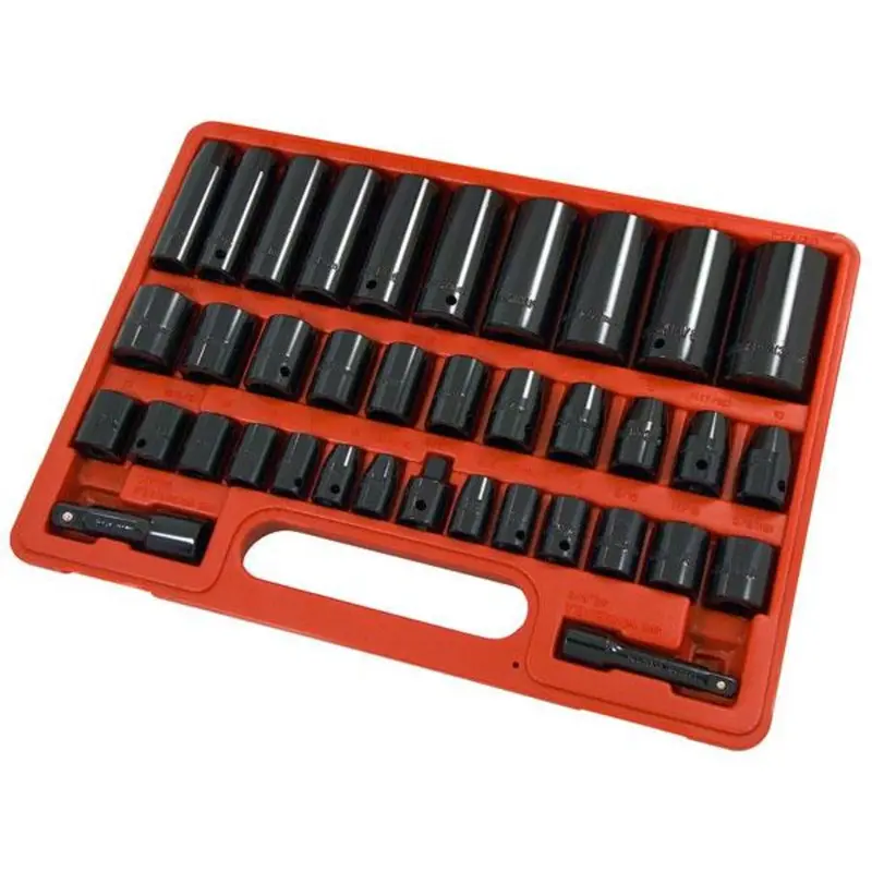 Nielsen Ct0695 Heavy-Duty 38-Piece Socket Set With 3/8" And 1/2" Drives – Impact-Ready 1
