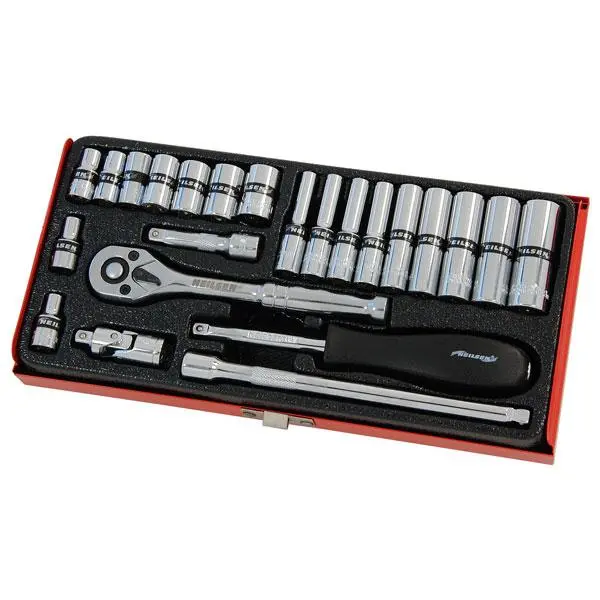 Nielsen Ct1387 24-Piece 1/4-Inch Drive Socket Set – Standard & Deep Sockets In Metal Case 1