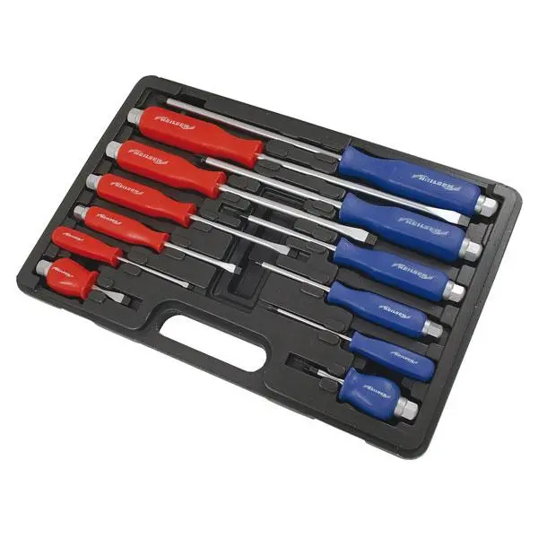 Nielsen Ct1506 12-Piece Screwdriver Set – Flat & Pozidriv Tips, Silver Handles 1