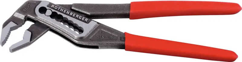 Rothenberger Rogrip M Water Pump Pliers – 7-Inch, Grey/Red 1
