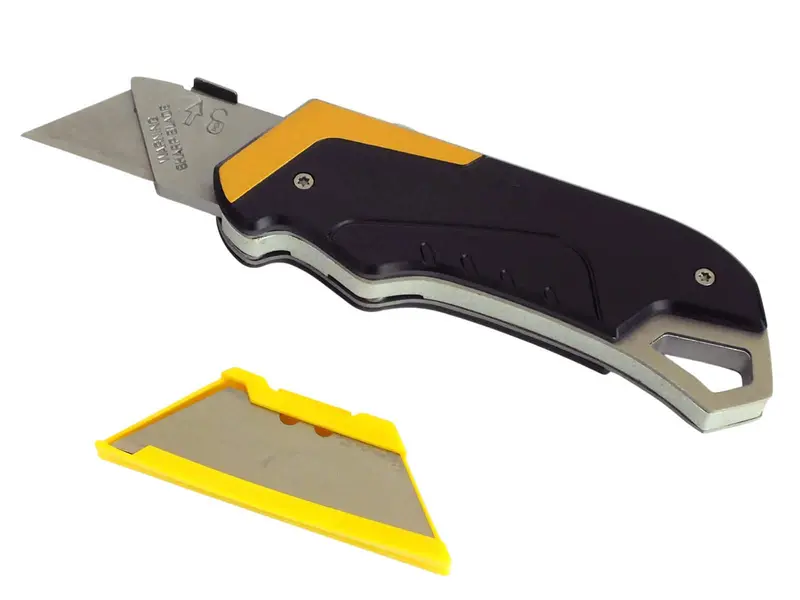 Safety Retractable Utility Knife – Slide-Away Blade With 3 Spare Blades 1