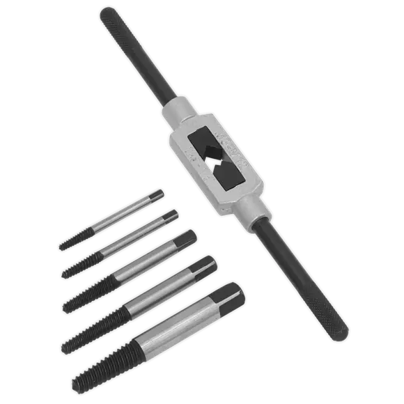 Sealey Ak721 6-Piece Helix-Type Screw Extractor Kit With Wrench 1