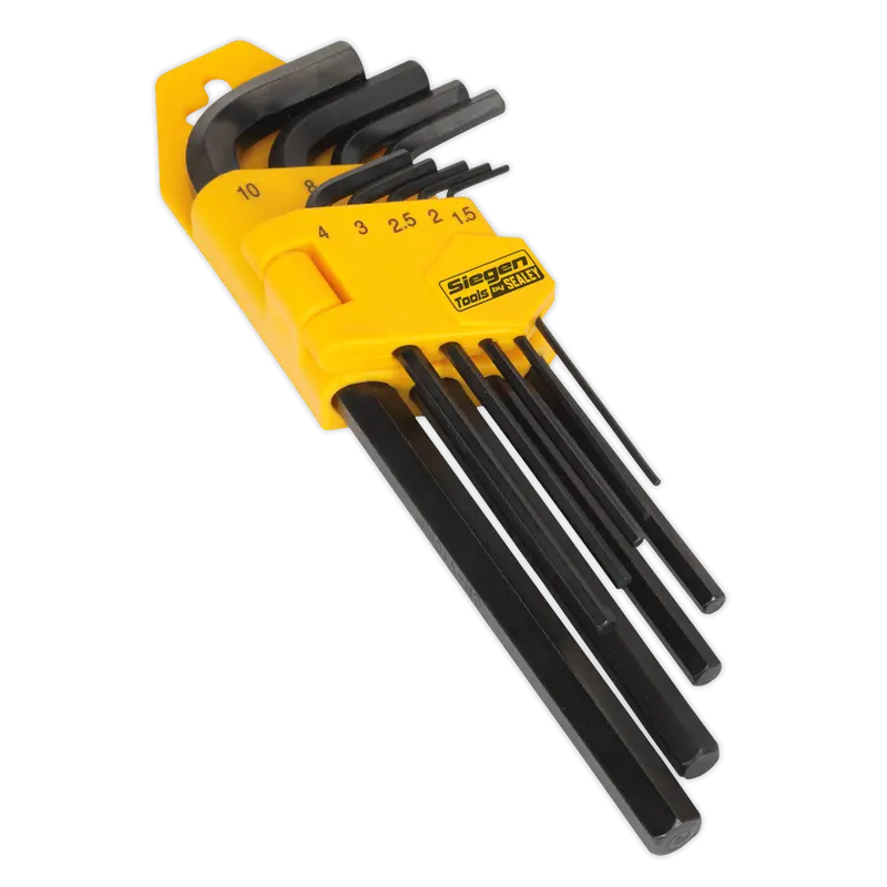 Sealey S01091 9-Piece Metric Long-Arm Hex Key Set 1