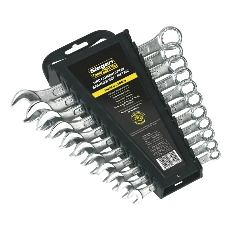 Sealey S0400 11-Piece Metric Combination Spanner Set 1