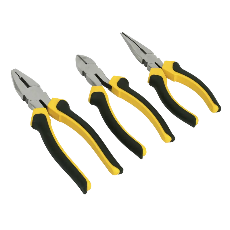 Sealey S0645 Comfort-Grip Pliers Set – 3-Piece Kit With Ergonomic Handles 1
