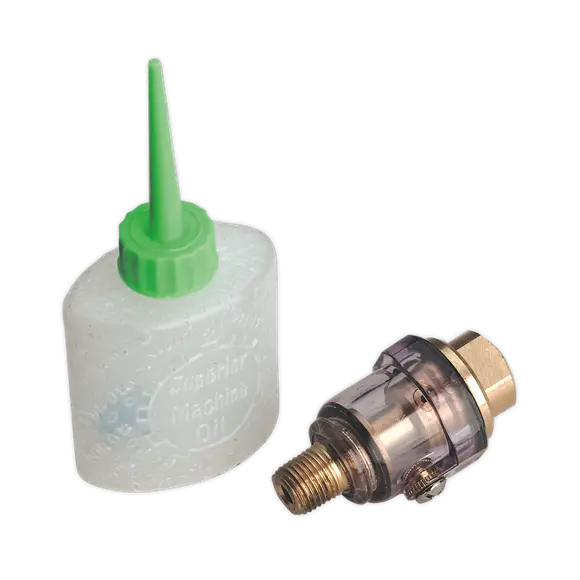 Sealey Sa111 Miniature 1/4" Bsp In-Line Air Tool Oiler With Fill Port 1