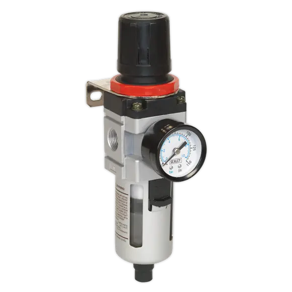 Sealey Sa2001/Fr Air Filter And Regulator Combo With Integrated Pressure Gauge 1