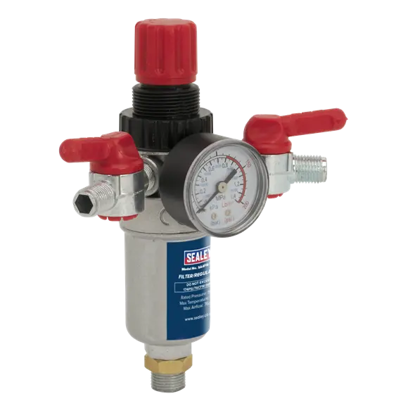 Sealey Sa4Fr/38 Air Filter And Regulator – 3/8" Bsp Inlet, 1/4" Bsp Outlet 1