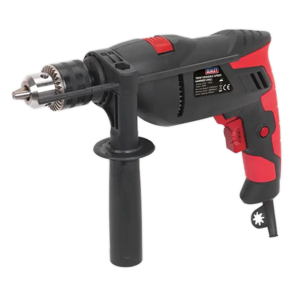 Sealey Sd750 750W Variable-Speed Hammer Drill With Reverse – 13Mm Capacity 1