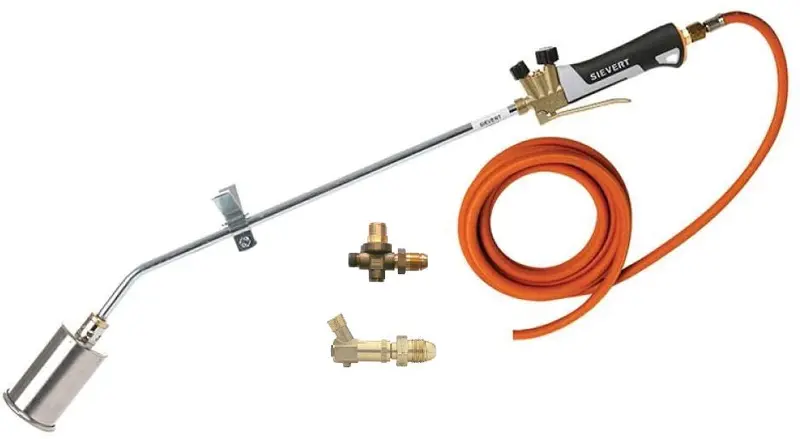 Sievert Turbo Roofing Kit – 114 Kw Propane/Butane Torch System With 10 M Hose, Regulator & Hose Failure Valve 1