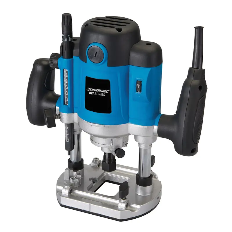 Silverline 1500W Plunge Router – Diy-Friendly, 1/2" Collet, Uk Voltage 1