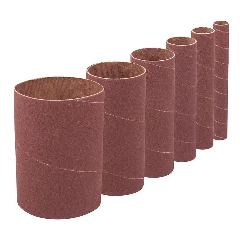Silverline 275488 6-Piece 114Mm Bobbin Sanding Sleeves – 80 Grit 1