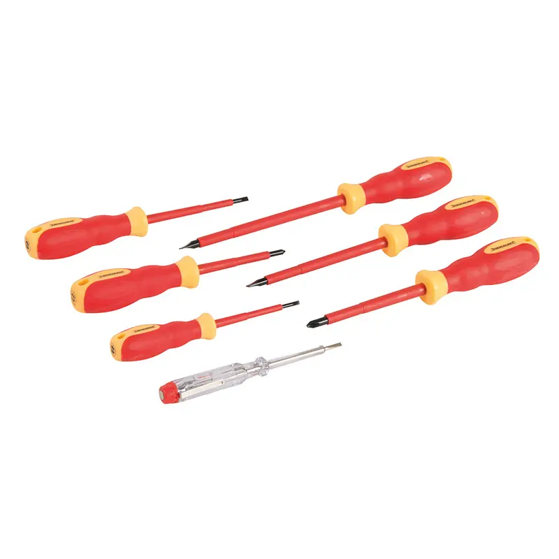 Silverline 928227 Vde-Certified Electrician’S Screwdriver Set – 7-Piece Soft-Grip 1