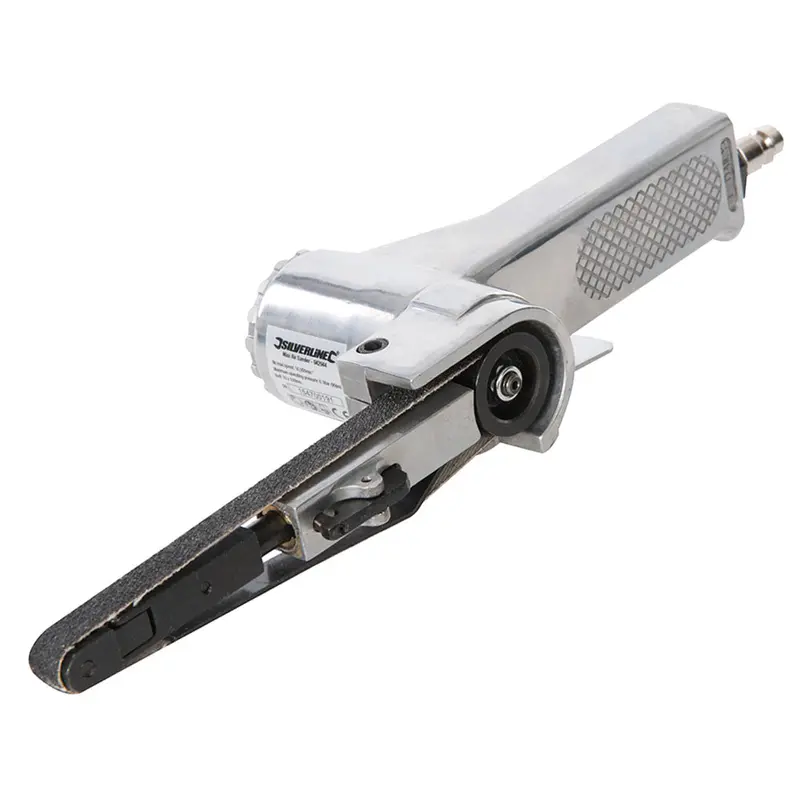 Silverline Air Belt Sander With Finger File Attachment – 10×330Mm + 3 Belts Included 1