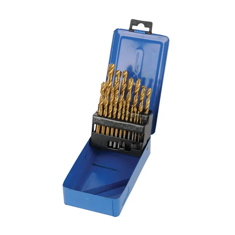 Silverline Ds49 Titanium-Coated Hss Drill Bit Set – 19-Piece 1