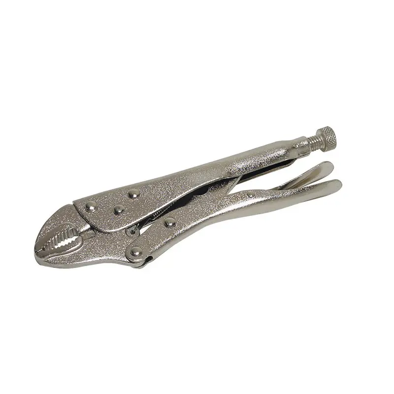 Silverline Pl100 Curved-Jaw Self-Locking Pliers – 220Mm Industrial Clamping 1