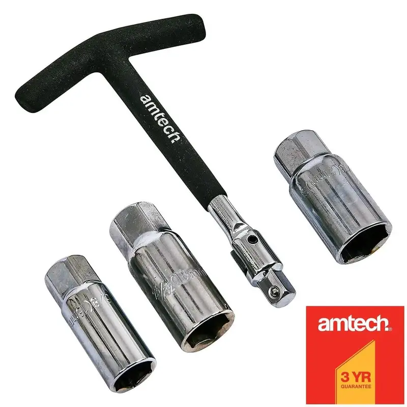 Spark Plug Socket Wrench Set – T-Bar Handle With 3/8", 16Mm, 18Mm & 21Mm Sockets 1