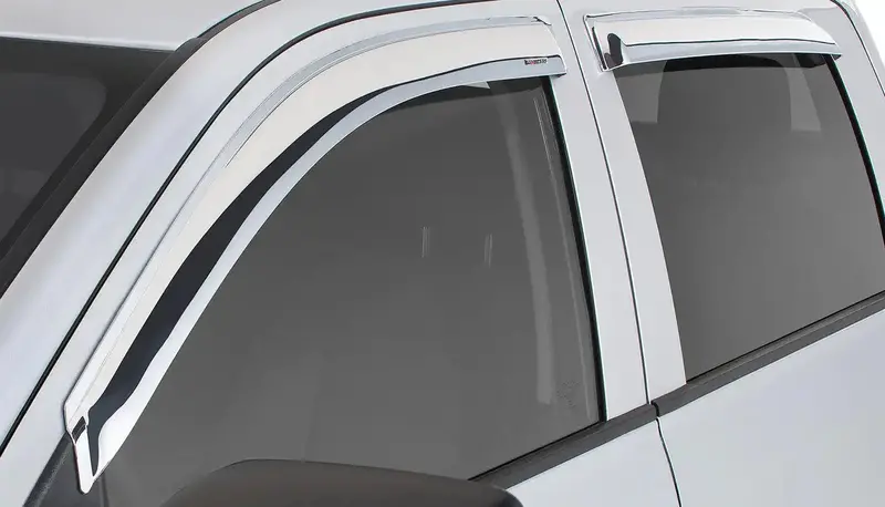Stampede 6019-8 Chrome Tape-On Side Wind Deflector Kit (4-Piece) 1