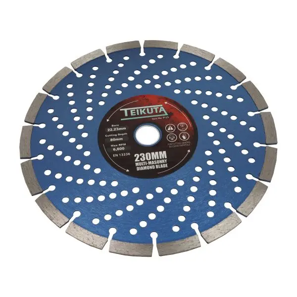 Teikuta 230 Mm Multi-Masonry Diamond Blade – 10 Mm Thickness, 22.23 Mm Arbor 1