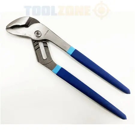 Toolzone 12-Inch Satin-Finish Water Pump Pliers – Rough-Dip Coated 1