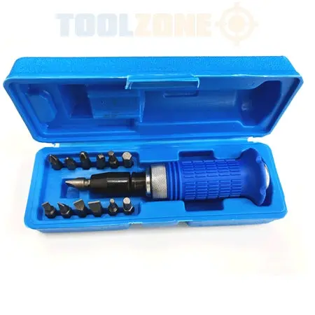 Toolzone 14-Piece Reversible Impact Driver Kit For Sockets And Screws 1